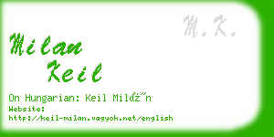 milan keil business card